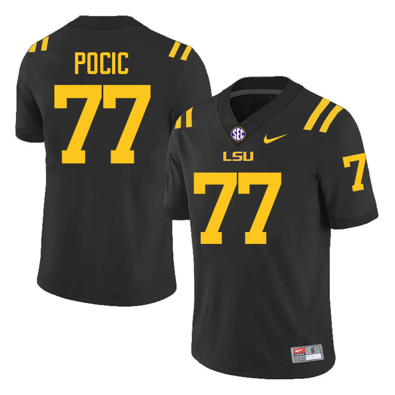 Ethan Pocic LSU Tigers Jersey,Louisiana State University Tigers Football Jersey-Black